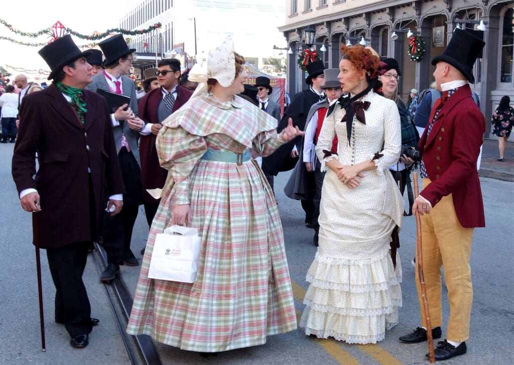 Galveston holiday activities on The Strand during the holidays